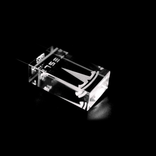 Флешка Moon, белая подсветка