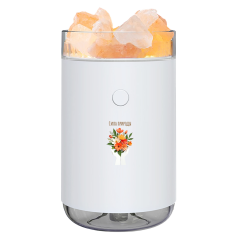 Соляная, светодиодная USB лампа-увлажнитель Aura, белый