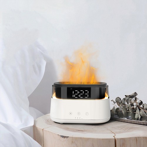 Светодиодный USB увлажнитель-ароматизатор Brava с часами с RGB подсветкой