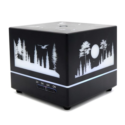 Светодиодный увлажнитель Wisdom с подсветкой гравировки, черный