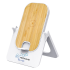 Беспроводное зарядное устройство Bambooco 15W, белый с бамбуковым