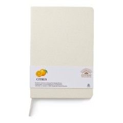 Блокнот из растительного сырья Tutti Frutti в твёрдом переплёте, цитрусовый