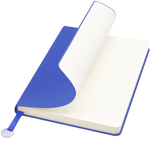 Блокнот A5 Officer в мягком переплёте с металлической биркой, синий