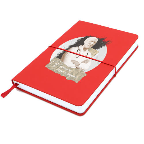 Блокнот A5 Veles в твёрдом переплёте, красный