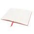 Блокнот A5 Officer в мягком переплёте с металлической биркой, красный
