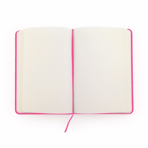 Блокнот A6 CORAL в твёрдом переплёте, ФУКСИЯ