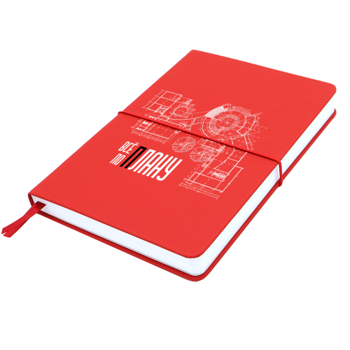 Блокнот A5 Veles в твёрдом переплёте, красный