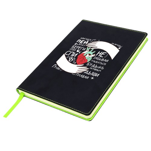 Блокнот A5 Blackjack в мягком переплёте, зелёный