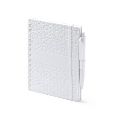 Блокнот А5 DURAN в твёрдом переплёте с ручкой, белый