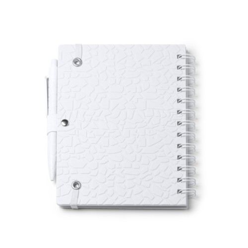 Блокнот А5 DURAN в твёрдом переплёте с ручкой, белый