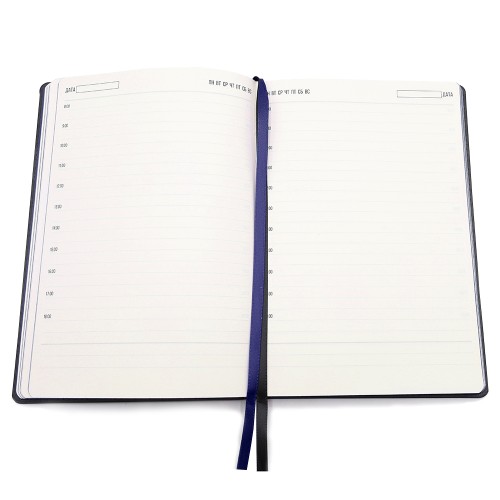 Ежедневник A5 недатированный Efemero в мягком переплёте, черный/темно-синий