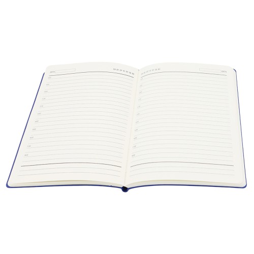 Ежедневник A5 недатированный Equator в мягком переплёте, синий с серебристым