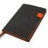 Ежедневник A5 недатированный Efemero в мягком переплёте, черно-оранжевый