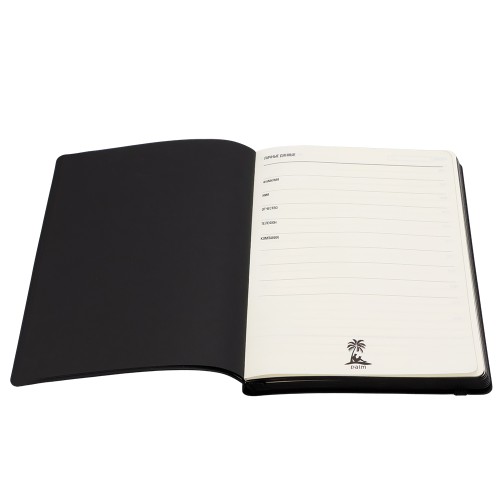 Ежедневник A5 недатированный Dante в мягком переплёте софт-тач, чёрный