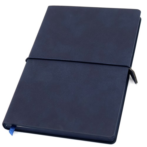 Ежедневник A5 недатированный Massimo в мягком переплёте, темно-синий