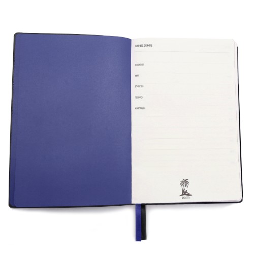 Ежедневник A5 недатированный Efemero в мягком переплёте, черный/темно-синий