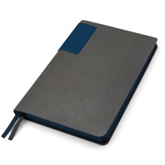 Ежедневник A5 недатированный Molfetta в мягком переплёте, серо-синий