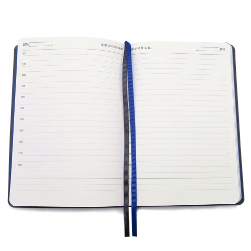 Ежедневник A5 недатированный Molfetta в мягком переплёте, серо-синий