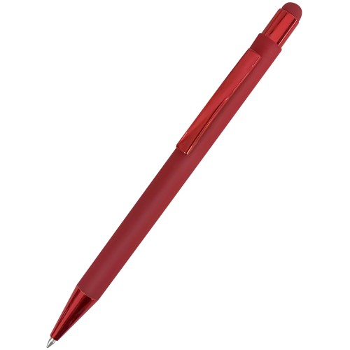 Ручка металлическая Elysia софт-тач, красный