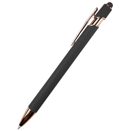 Ручка металлическая Brina софт-тач, серый