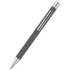 Ручка металлическая Rebecca софт-тач, темно-серая