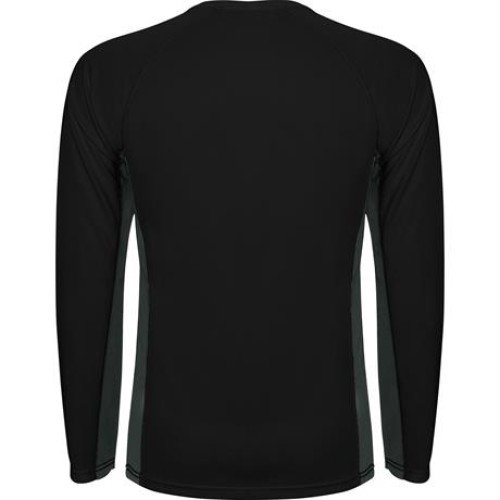Спортивная футболка SHANGHAI L/S мужская, ЧЕРНЫЙ/ТЕМНЫЙ ГРАФИТ