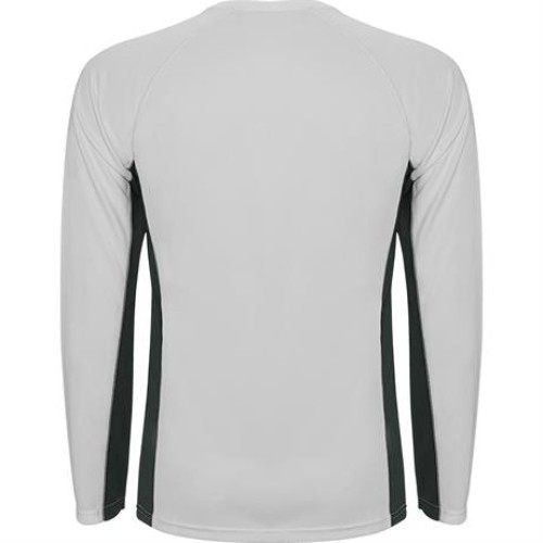 Спортивная футболка SHANGHAI L/S мужская, БЕЛЫЙ/ТЕМНЫЙ ГРАФИТ