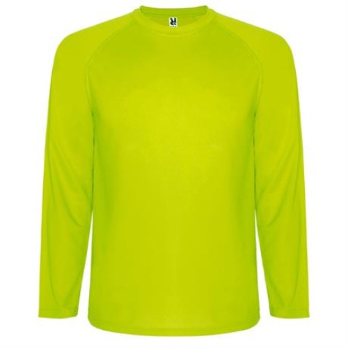 Спортивная футболка MONTECARLO L/S мужская, ФЛУОРЕСЦЕНТНЫЙ ЖЕЛТЫЙ S