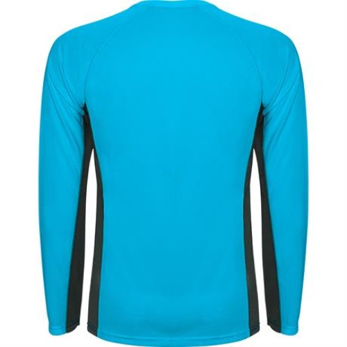 Спортивная футболка SHANGHAI L/S мужская, БИРЮЗОВЫЙ/ТЕМНЫЙ ГРАФИТ