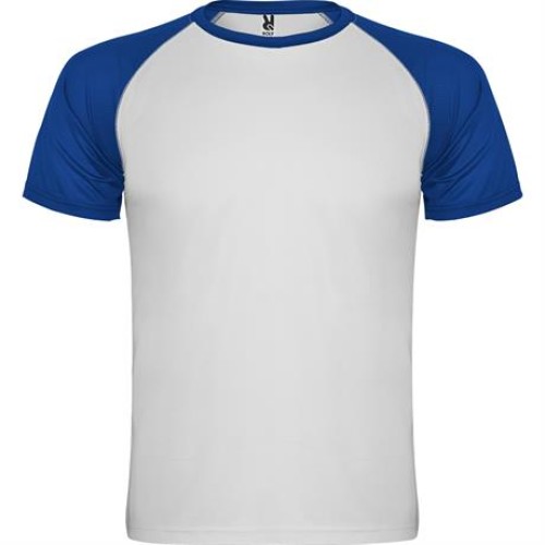 Спортивная футболка INDIANAPOLIS мужская, БЕЛЫЙ/КОРОЛЕВСКИЙ СИНИЙ XL