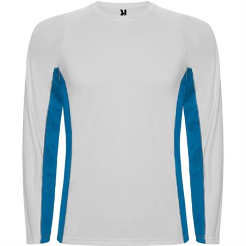 Спортивная футболка SHANGHAI L/S мужская, БЕЛЫЙ/КОРОЛЕВСКИЙ СИНИЙ