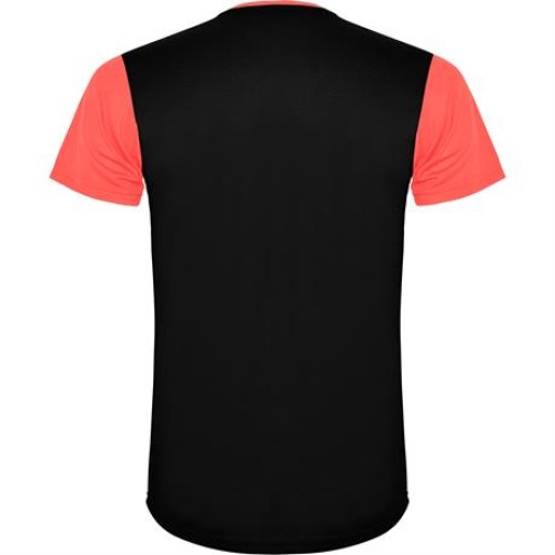 Спортивная футболка DETROIT мужская, КОРАЛЛОВЫЙ ФЛУОРЕСЦЕНТНЫЙ/ЧЕРНЫЙ S