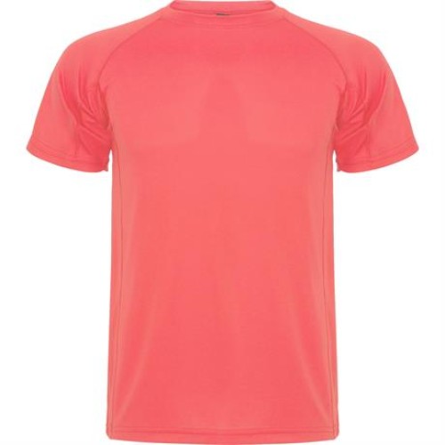 Спортивная футболка MONTECARLO мужская, КОРАЛЛОВЫЙ ФЛУОРЕСЦЕНТНЫЙ S