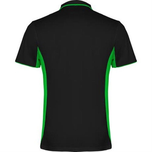 Спортивная футболка поло MONTMELO мужская, ЧЕРНЫЙ/ЛАЙМОВЫЙ 3XL