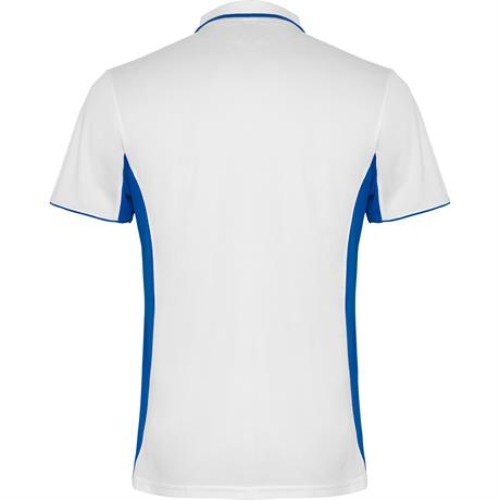 Спортивная футболка поло MONTMELO мужская, БЕЛЫЙ/КОРОЛЕВСКИЙ СИНИЙ 2XL