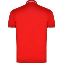Футболка поло MONTREAL мужская, КРАСНЫЙ/БЕЛЫЙ 2XL