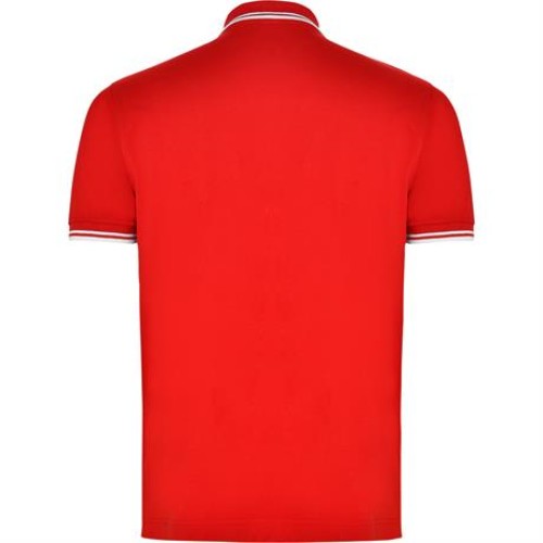 Футболка поло MONTREAL мужская, КРАСНЫЙ/БЕЛЫЙ 2XL