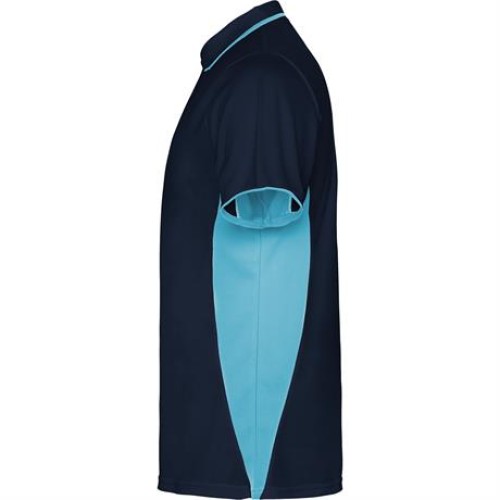 Спортивная футболка поло MONTMELO мужская, МОРСКОЙ СИНИЙ/НЕБЕСНО-ГОЛУБОЙ 2XL