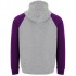 Двухцветное Толстовка BADET унисекс, ПЁСТРЫЙ СЕРЫЙ/ФИОЛЕТОВЫЙ 3XL
