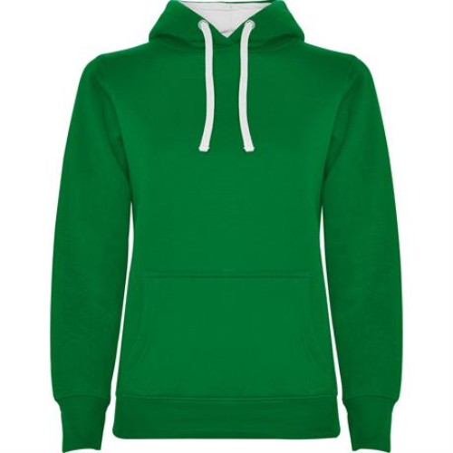 Толстовка URBAN WOMAN женская, ЯРКО-ЗЕЛЕНЫЙ/БЕЛЫЙ S