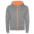 Толстовка FUJI мужская, СЕРЫЙ/ФЛУОРЕСЦЕНТНЫЙ ОРАНЖЕВЫЙ 2XL