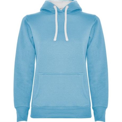 Толстовка URBAN WOMAN женская, НЕБЕСНО-ГОЛУБОЙ/БЕЛЫЙ 2XL