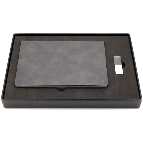 Подарочный набор ЗАМЕТЬ И ЗАПОМНИ, темно-серый