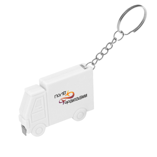 Брелок-рулетка Грузовик, 1 метр, белый