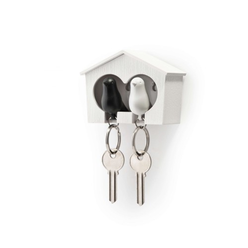 Держатель и брелок для ключей Duo Sparrow, белый