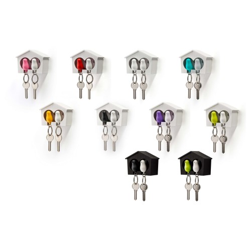 Держатель и брелок для ключей Duo Sparrow, белый