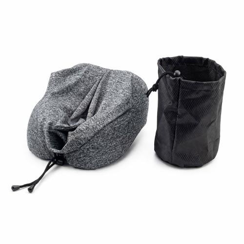 Подушка для путешествий с капюшоном Shon, тёмно-серая