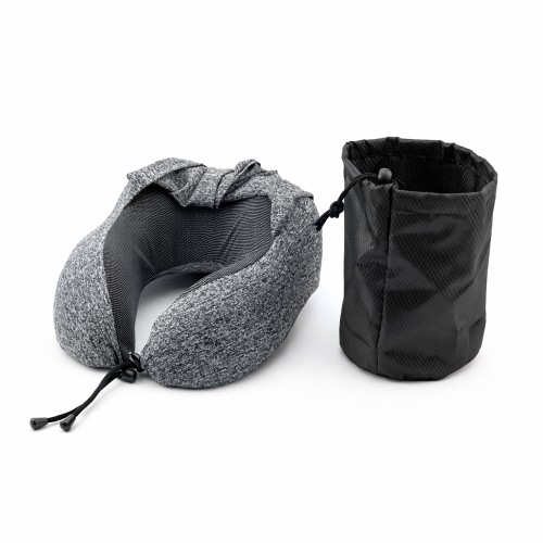 Подушка для путешествий с капюшоном Shon, тёмно-серая