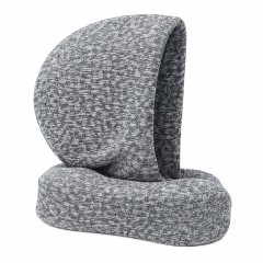 Подушка для путешествий с капюшоном Shon, тёмно-серая