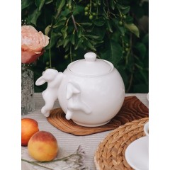 Сахарница с кроликами (NEW), 1000 мл, Белый